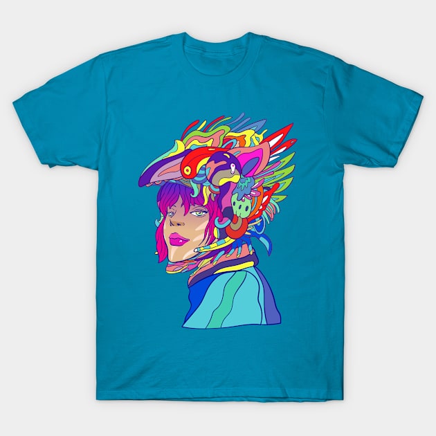 Girl illustration art T-Shirt by Lahansubur